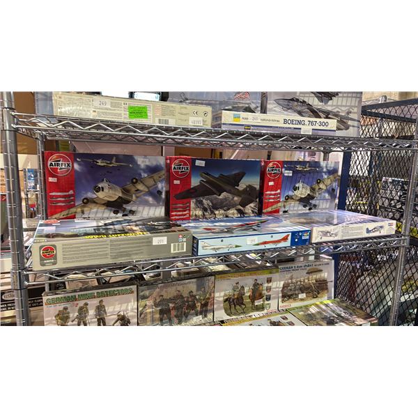WII LUFTWAFFE AIRFIELD SET & ASSORTED AIRPLANE MODEL KITS: AIRFIX, TRUMPETER & HOBBY BOSS