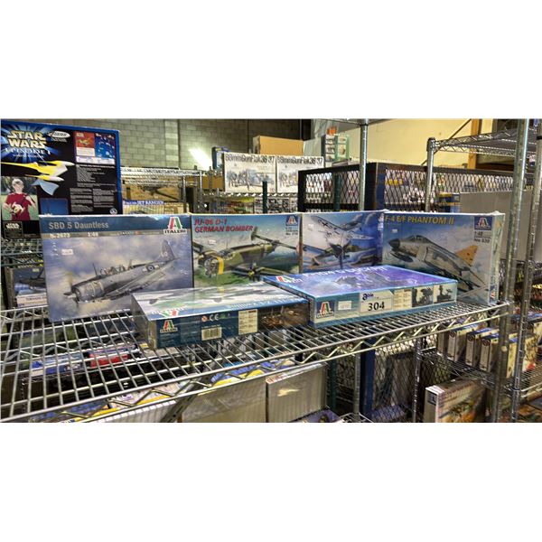 *SEALED BOXES* (6) ASSORTED ITALERI AIRPLANE MODEL KITS