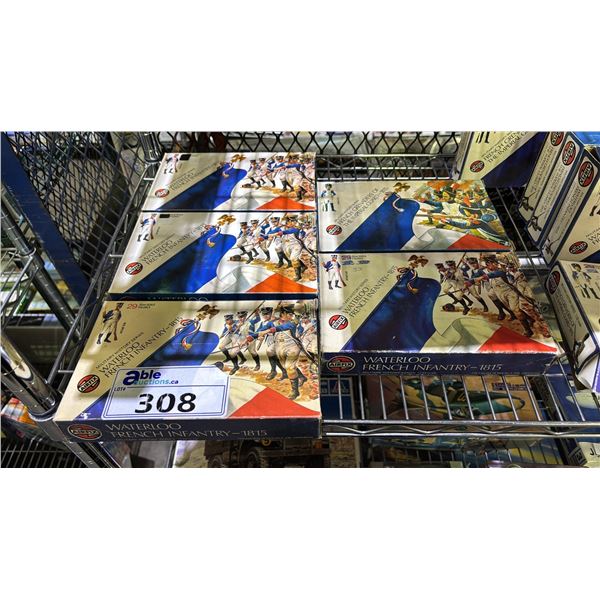 (5) AIRFIX 1815 WATERLOO FRENCH INFANTRY FIGURE KITS