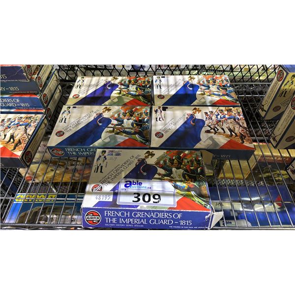 (5) AIRFIX 1815 WATERLOO FRENCH INFANTRY FIGURE KITS