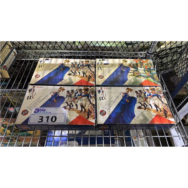 (4) AIRFIX 1815 WATERLOO FRENCH INFANTRY FIGURE KITS