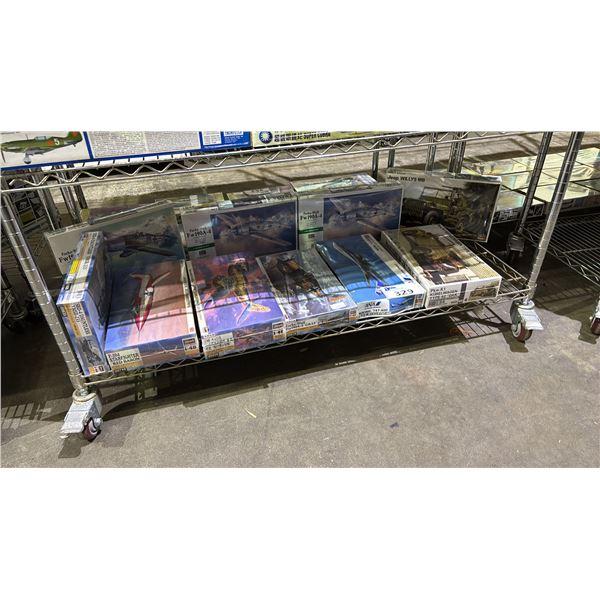 *SEALED BOXES* SHELF OF ASSORTED AIRPLANE MODEL KITS & (1) KUBELWAGEN MODEL KIT