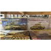Image 2 : SHELF OF ASSORTED MILITARY TANK MODEL KITS: MINIART, DRAGON, CYBER-LOBBY & MORE