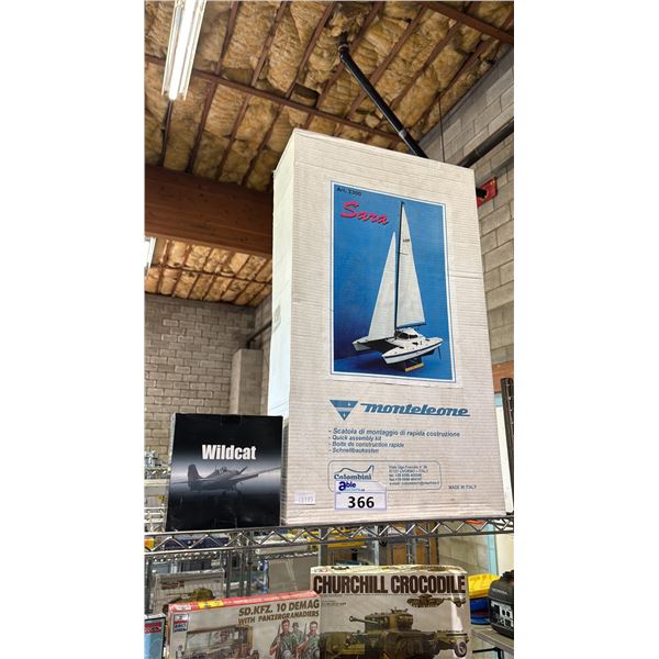 WILDCAT F4F WILDCAT MODEL KIT & COLOMBINI MONTELEONE SAILBOAT MODEL KIT