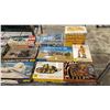 Image 4 : SHELF OF ASSORTED MODEL KITS: AIRPLANES, MILITARY VEHICLES, MILITARY FIGURES & MORE