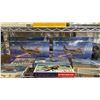 Image 2 : SHELF OF ASSORTED AIRPLANE MODEL KITS & BURGUNDIAN MOUNTED KNIGHTS