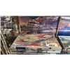 Image 2 : SHELF OF ASSORTED MODEL KITS; AIRPLANES, GERMAN HALFTRACKS, FARMER'S CART & MORE