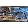 Image 3 : SHELF OF ASSORTED AIRPLANE MODEL KITS