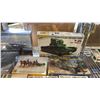 Image 3 : SHELF OF ASSORTED MODEL KITS: AIRPLANES, ANTI TANK VEHICLE, TANK, MILITARY MINIATURES & MORE