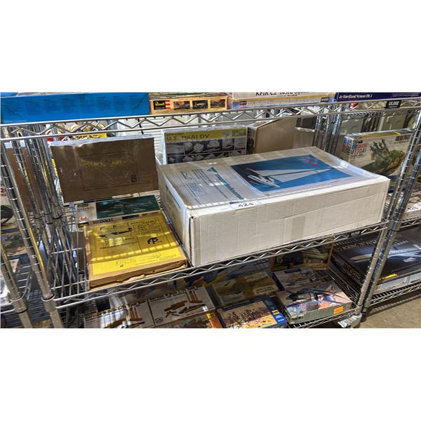 COLOMBINI MONTELEONE SAILBOAT MODEL KIT & (2) AIRPLANE MODEL KITS