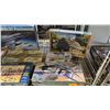 Image 4 : SHELF OF ASSORTED MODEL KITS: AIRPLANES, THATCHED COUNTRY HOUSE, VILLAGE WORKSHOP & MORE