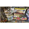 Image 2 : SHELF OF ASSORTED MODEL KITS: TANKS, ROCK BASE FOR FORTRESS, AIRPLANES & MORE
