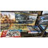 Image 4 : SHELF OF ASSORTED MODEL KITS: TANKS, FRENCH CAVALRY, ARAB WARRIORS & MORE