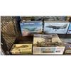 Image 2 : SHELF OF ASSORTED MODEL KITS: AIRPLANES, TANK, BOAT & MORE