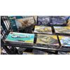 Image 4 : SHELF OF ASSORTED MODEL KITS: VIKING SHIP, TANKS, AIRPLANES & HELICOPTER