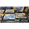 Image 5 : SHELF OF ASSORTED MODEL KITS: VIKING SHIP, TANKS, AIRPLANES & HELICOPTER