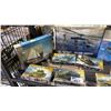 Image 2 : SHELF OF ASSORTED MODEL KITS: FLATTIE SHIP, TANKS, HELICOPTER & AIRPLANE