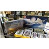 Image 2 : SHELF OF ASSORTED AIRPLANE MODEL KITS & FIGURE SETS
