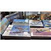 Image 5 : SHELF OF ASSORTED MODEL KITS; AIRLANES, MILITARY VEHICLES, THATCHED COUNTRY HOUSE & MORE