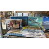 Image 2 : SHELF OF ASSORTED MODEL KITS: AIRCRAFT, SHIP, TANK & MORE