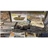 Image 3 : SHEL FO ASSORTED MODEL KITS: TANKS, MILITARY VEHICLES, DIE CAST CAR GARAGE ACCESSORIES & MORE