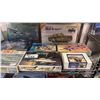 Image 3 : SHELF OF ASSORTED MODEL KITS: AIRPLANES, TANK & WOOD BRIDGE