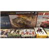 Image 6 : SHELF OF ASSORTED MODEL KITS: AIRPLANE, MILITARY VEHICLES, FIRE JEEP, & ASSORTED FIGURE KITS