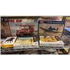 Image 7 : SHELF OF ASSORTED MODEL KITS: AIRPLANE, MILITARY VEHICLES, FIRE JEEP, & ASSORTED FIGURE KITS