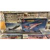 Image 2 : SHELF OF ASSORTED AIRPLANE MODEL KITS