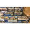 Image 5 : SHELF OF ASSORTED MODEL KITS: BUILDINGS, CROSSING GATES, FENCES & ASSORTED MILITARY FIGURES