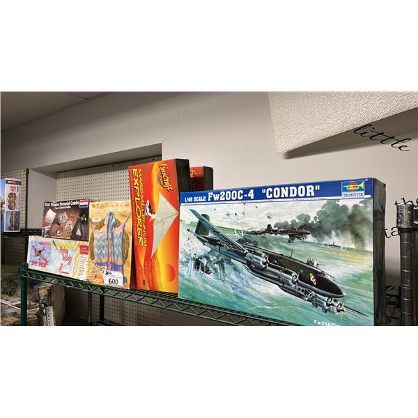 SHELF OF ASSORTED AIRCRAFT MODEL KITS, "STARGATE" RA & GUS GRISSOM MEMORIAL COMBO