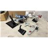 Image 3 : (4) ASSORTED SCALE MODEL AIRPLANES WITH STAND: *ONE STAND NEEDS REPAIR*