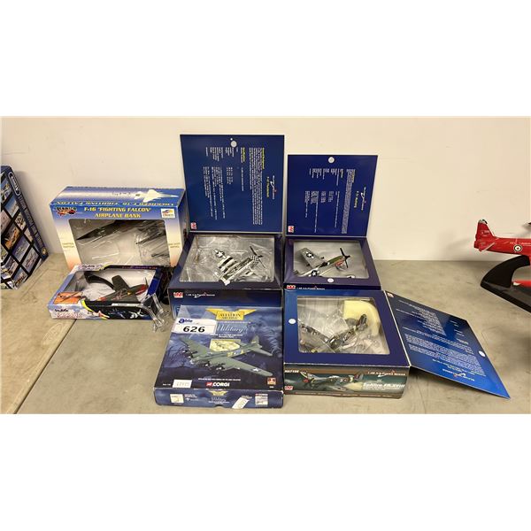 (6) ASSORTED DIECAST SCALE MODEL AIRPLANES