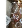 Image 5 : (8) PIECES OF ASSORTED GLASSWARE: FENTON OPALESCENT VASES, HOFFBAUER BYRDES LIDDED COMPOTE & MORE