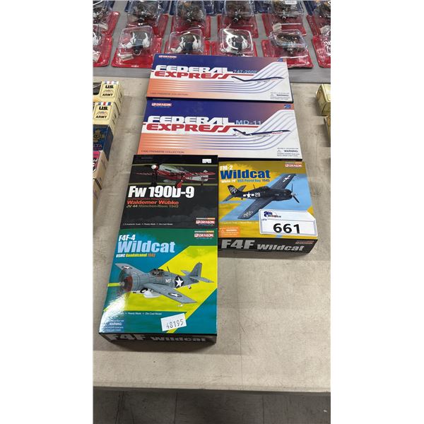 (5) ASSORTED DIECAST SCALE MODEL AIRPLANES