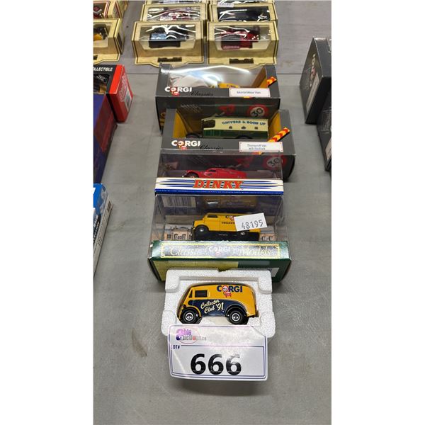 (5) ASSORTED CORGI & DINKY DIECAST SCALE MODEL VEHICLES