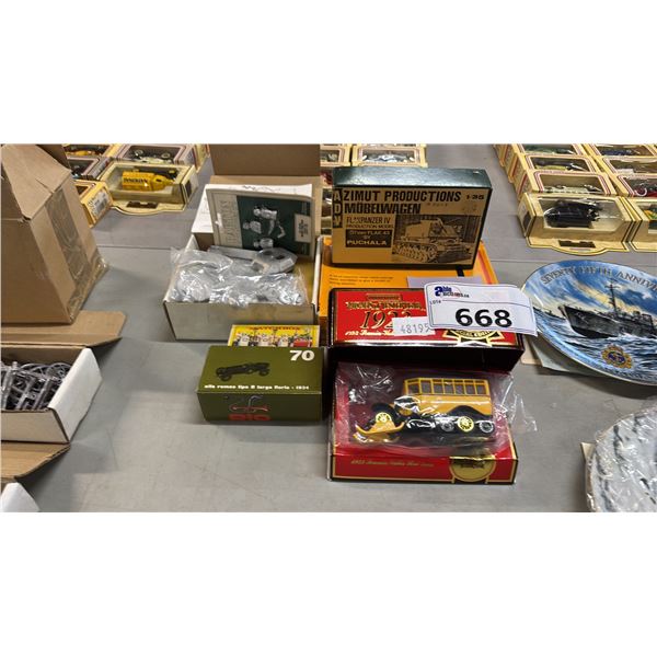 (6) ASSORTED DIECAST SCALE MODEL VEHICLES & MODEL KITS