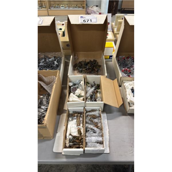 (5) BOXES OF ASSORTED PAINTED & UNPAINTED METAL SOLDIER MINIATURES