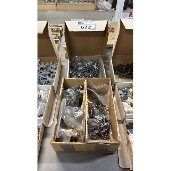 (3) BOXES OF ASSORTED METAL & PLASTIC SOLDIER MINIATURES: PAINTED & UNPAINTED