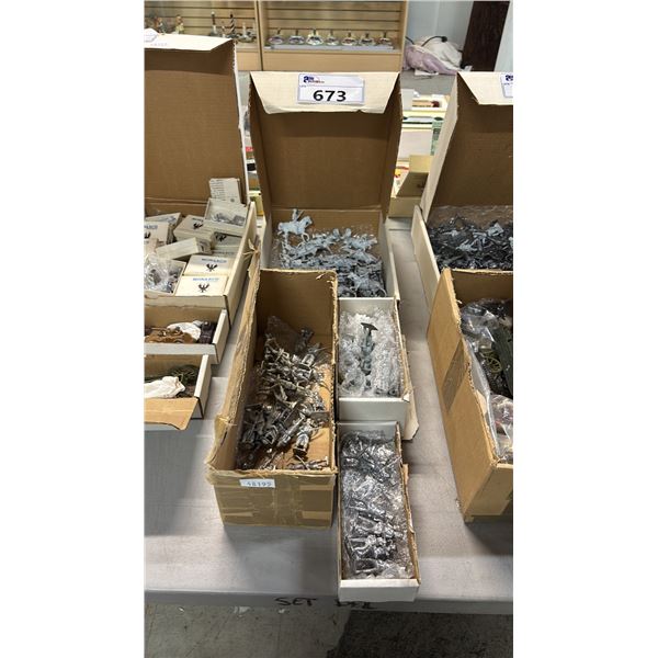 (4) BOXES OF ASSORTED UNPAINTED METAL SOLDIER MINIATURES