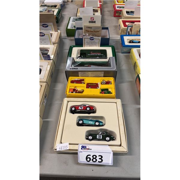 (5) ASSORTED CORGIE DIECAST SCALE MODEL VEHICLES & VEHICLE SETS
