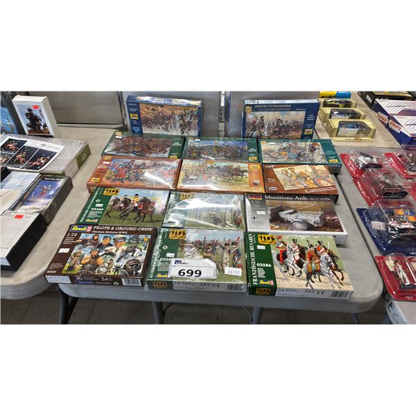 14 ASSORTED MILITARY MINIATURES MODEL KITS