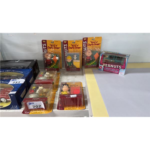 ERTL "PEANUTS" SNAPFEST MODEL KIT & (6) ASSORTED MEMORY LANE "PEANUTS" ACTION FIGURES
