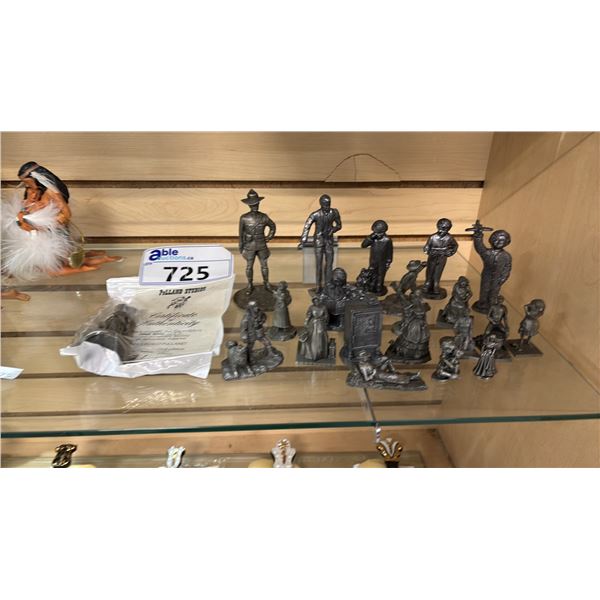 COLLECTION OF ASSORTED PEWTER FIGURINES