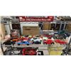 Image 1 : SHELF OF ASSORTED SCALE MODEL VEHICLES & 1 1997 CORVETTE MODEL KIT