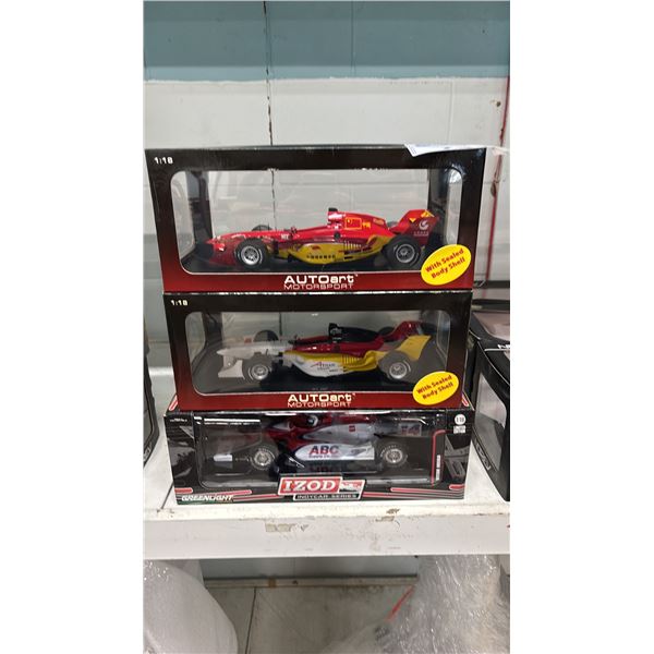 (3) ASSORTED DIECAST SCALE MODEL RACE CARS