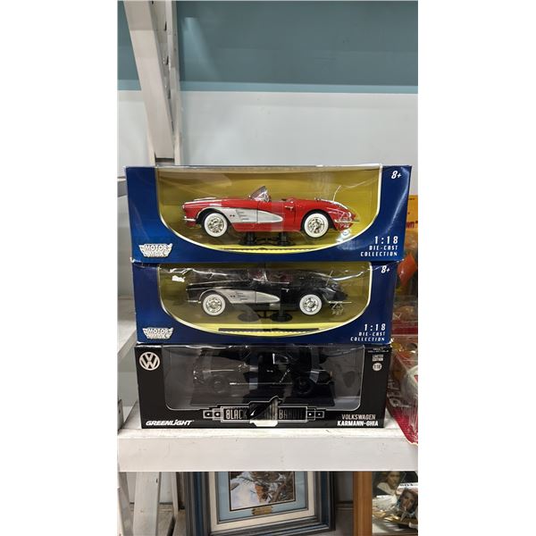 (3) ASSORTED DIECAST SCALE MODEL CARS