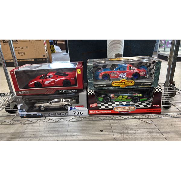 (4) ASSORTED DIECAST SCALE MODEL CARS