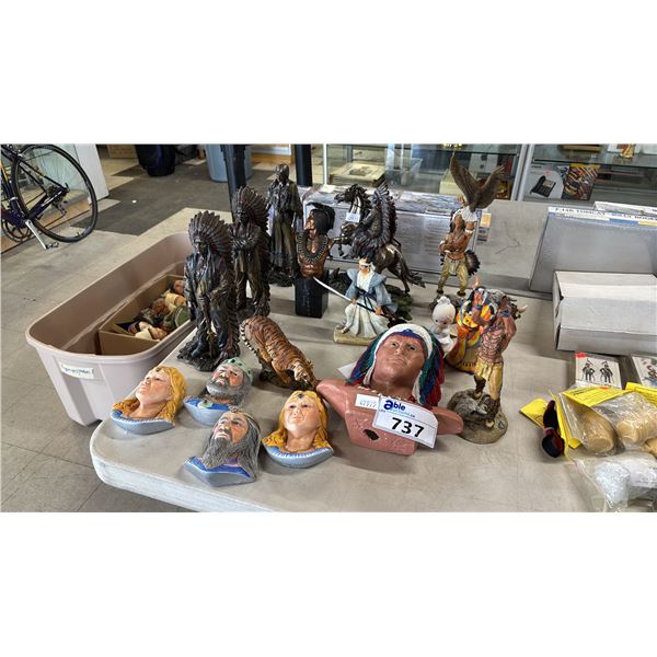 COLLECTION OF ASSORTED STATUETTES, FIGURINES, BUSTS & MORE