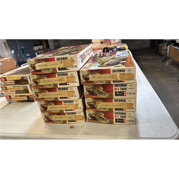 (9)REVELL SHERMAN M4 TANK MODEL KITS